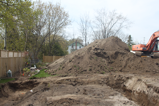  backfill from the house excavation