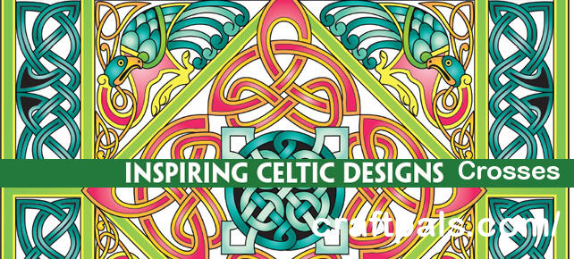 celtic knotwork intricate Cross designs -  logo