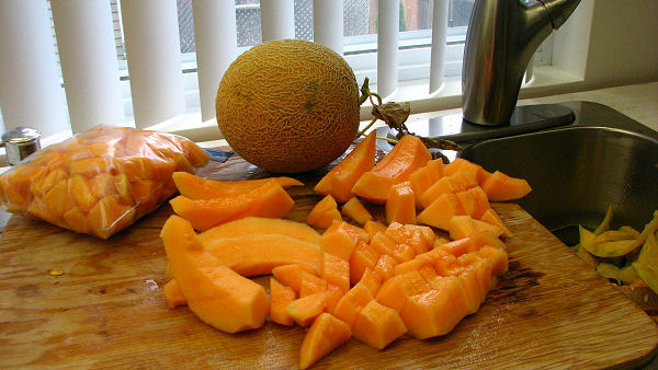 cantaloupe - freeze for juice and smoothies
