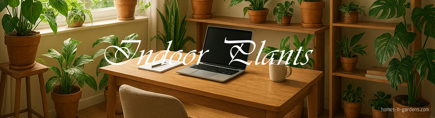 Indoor plants thriving in a bright living room