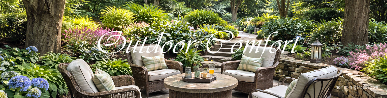 Comfortable outdoor garden space