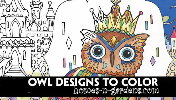 owl designs coloring pages for all ages