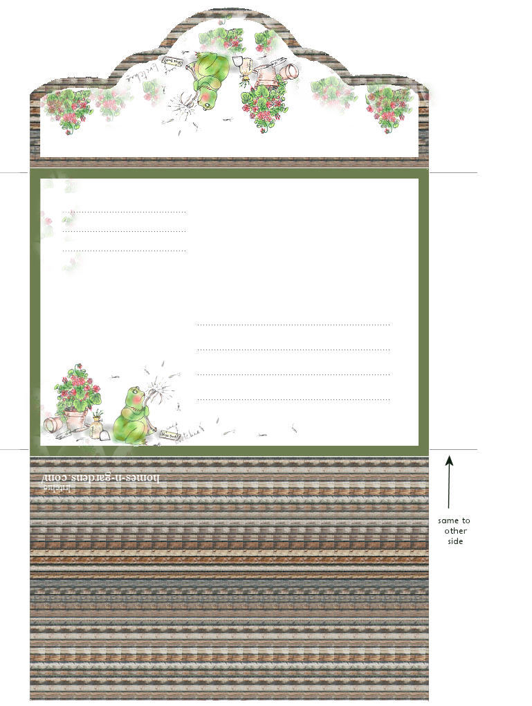 garden clip art envelope with address lines