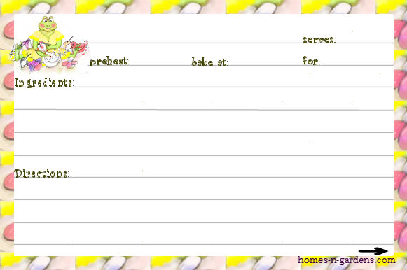 4x6 recipe card for easter